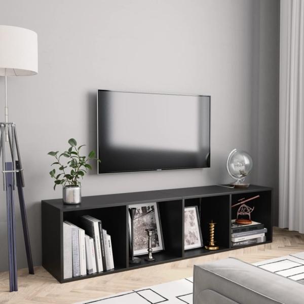 vidaXL Bücherregal/TV-Schrank Schwarz 143×30×36 cm 800262