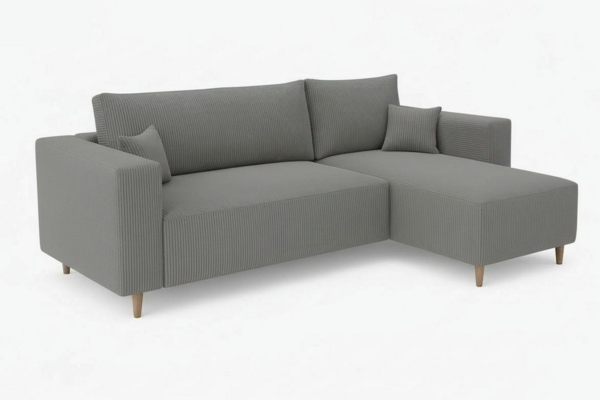 MARPUR Ecksofa RIO, Cordstoff, Bettfunktion und Bettkasten