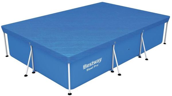 Bestway Flowclear Poolabdeckung rechteckig, Polyethylen blau, 304x205x66 cm