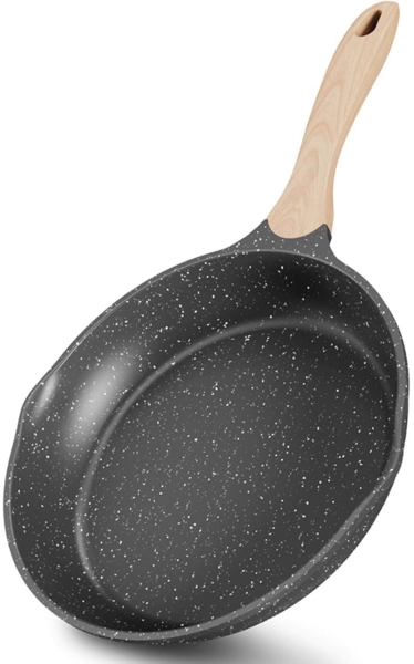 Aluminium Bratpfanne 20 cm Antihaft Induktion Gas langlebig Handgriff Grau