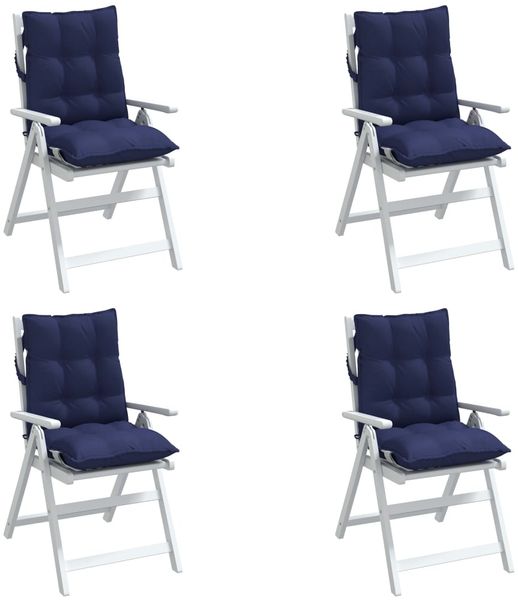 vidaXL Niedriglehner-Auflagen 4 Stk. Marineblau Oxford-Gewebe 377738 Bild 4