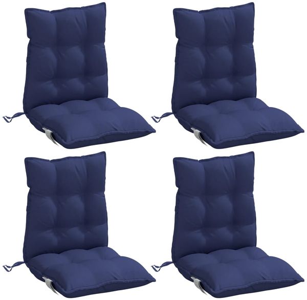 vidaXL Niedriglehner-Auflagen 4 Stk. Marineblau Oxford-Gewebe 377738 Bild 3