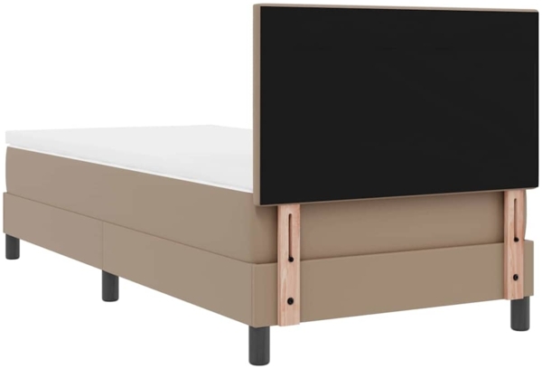 vidaXL Bettgestell mit Matratze Cappuccino 90 x 190 cm Kunstleder 3339031 Bild 8