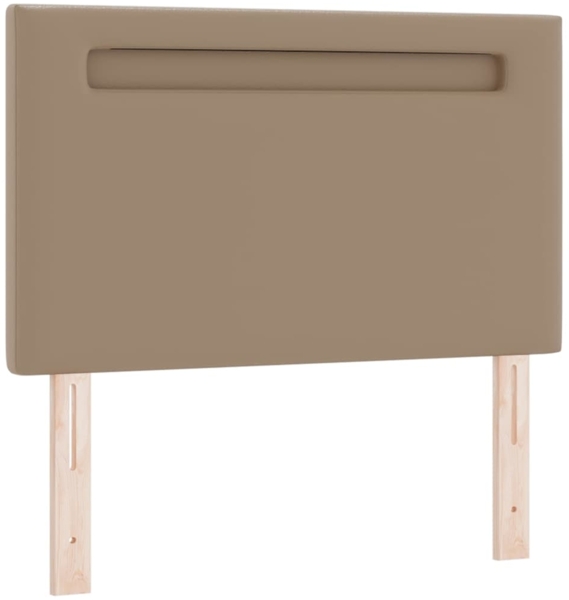 vidaXL Bettgestell mit Matratze Cappuccino 90 x 190 cm Kunstleder 3339031 Bild 5