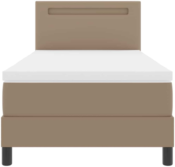 vidaXL Bettgestell mit Matratze Cappuccino 90 x 190 cm Kunstleder 3339031 Bild 6