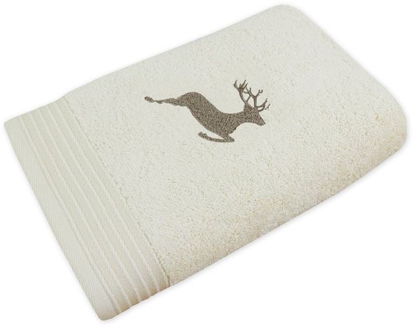 framsohn frottier Handtuch Frottierserie Hirsch Gästetuch Handtuch Duschtuch, (1-St), Mit Stick