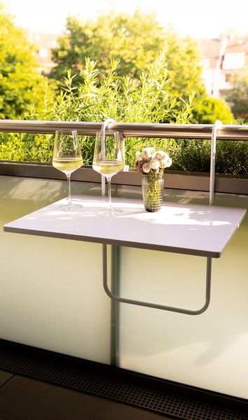 Balkon Klapptisch weiß Balkontisch Gartentisch Hängetisch Campingtisch Tisch