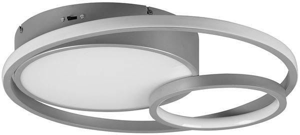 LED Deckenleuchte, titanfarbig, Switch Dimmer, D 48 cm