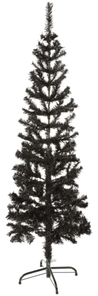 vidaXL Schlanker Weihnachtsbaum Schwarz 150 cm 329218