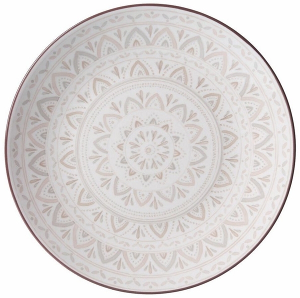 Ritzenhoff & Breker Valencia Teller, Speiseteller, Essteller, Keramik, Braun, Grau, Weiß, 21. 5 cm, 745047