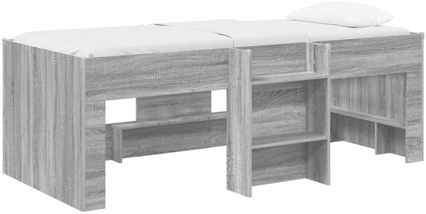 vidaXL Hochbett für Kinder 2 pcs Grau Sonoma 90x190 cm Holzwerkstoff 3422584