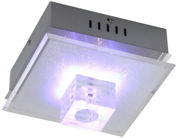Deckenleuchte, chrom Glas, inkl. Deko LED, L 20,5 cm