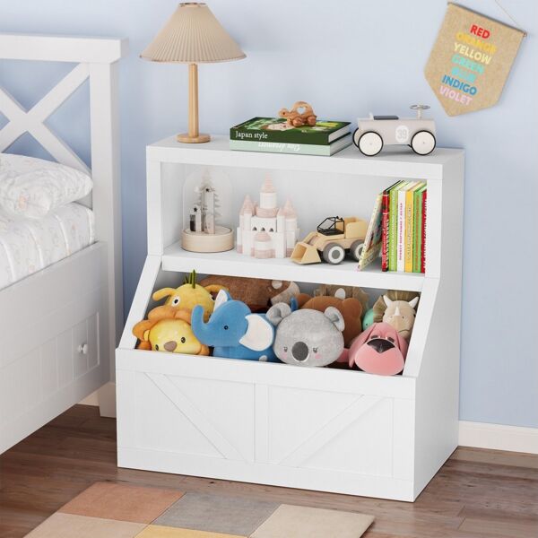 GarveeMore Kinderregal Bücherregal Kinder Spielzeugregal 80x42x81cm