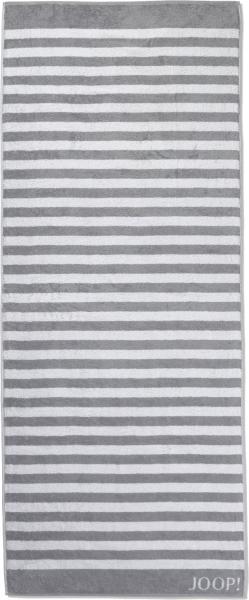 JOOP! Saunatuch - Classic Stripes Frottierkollektion - Walkfrottier Grau 80x200cm