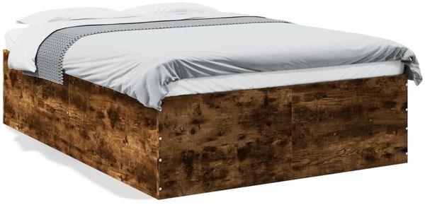vidaXL Bettgestell Räuchereiche 120x200 cm Holzwerkstoff 3280934 Bild 2
