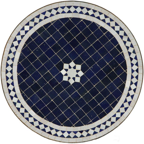 Mosaiktisch aus Marokko - Rund -M60-18