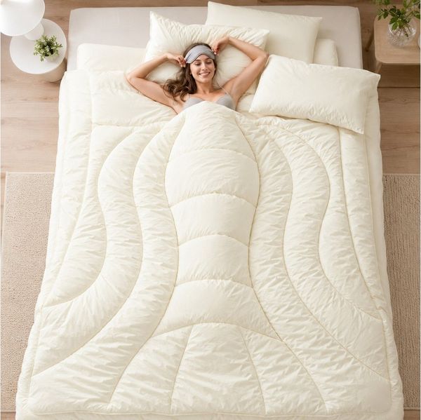 SEI Design Naturfaserbettdecke Winterdecke 135x200 extra warm Wool Premium, Füllung: 100% Schurwolle, Bezug 100% Baumwolle