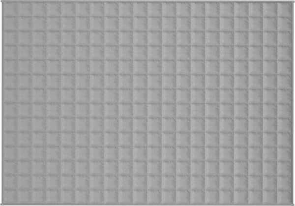 vidaXL Gewichtsdecke Stoff, 1 x Gewichtsdecke, Hellgrau, 138x200 cm, Baumwolle, 6 kg Bild 3
