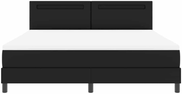 vidaXL Bettgestell mit Matratze Schwarz 180 x 200 cm Kunstleder 3339060 Bild 6