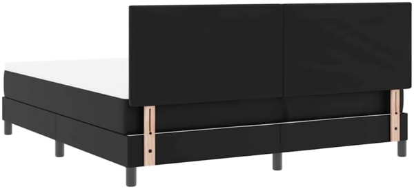 vidaXL Bettgestell mit Matratze Schwarz 180 x 200 cm Kunstleder 3339060 Bild 8