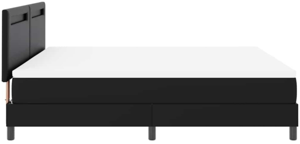 vidaXL Bettgestell mit Matratze Schwarz 180 x 200 cm Kunstleder 3339060 Bild 7