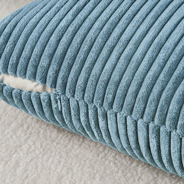 Topfinel Kissenbezug gestreiftes Muster,2er Set Kissenhülle Dekokissen Kissenbezug, Kordsamt 40x40 Sofakissen Couchkissen Zierkissenbezug Dekokissen