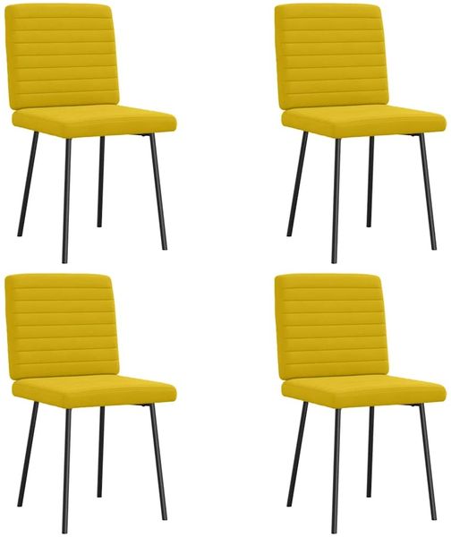 vidaXL Esszimmerstühle 4 Stk. Gelb Samt 3315263