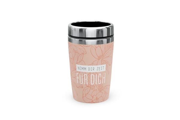 Thermobecher Isolierbecher Thermo Kaffeebecher To Go 240ml la vida Auswahl RELAX Blüte 388393