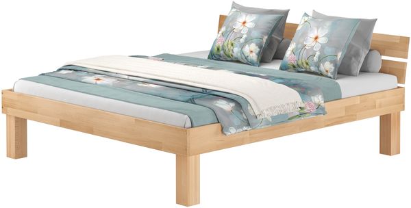 Hohes Massivholz-Buchebett Echtholz 180x200 V-60. 80-H