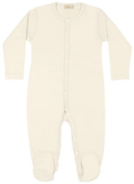 UAUA Basic Strampler mit Füßen Crema 1-3 Monate Ec