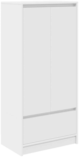 vidaXL Schrank mit Schublade Weiß 55,5x34x119,5 cm Holzwerkstoff 861643