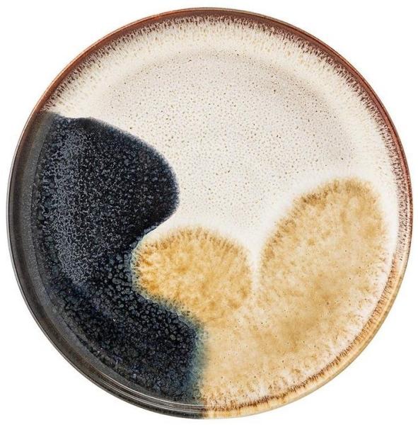 Bloomingville Teller Jules, naturfarben grau braun blau, Keramik