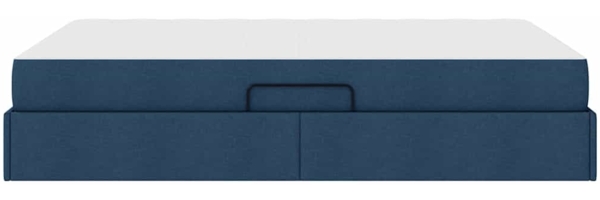 vidaXL Aufbewahrungsbett mit Matratze Blau 140x200 cm Polyester 3399669 Bild 8