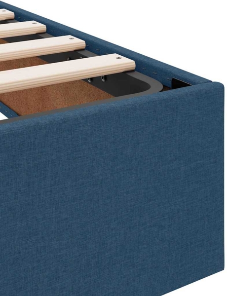 vidaXL Aufbewahrungsbett mit Matratze Blau 140x200 cm Polyester 3399669 Bild 10
