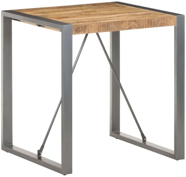 vidaXL Esstisch 70 x 70 x 75 cm Raues Mango-Massivholz [321599]