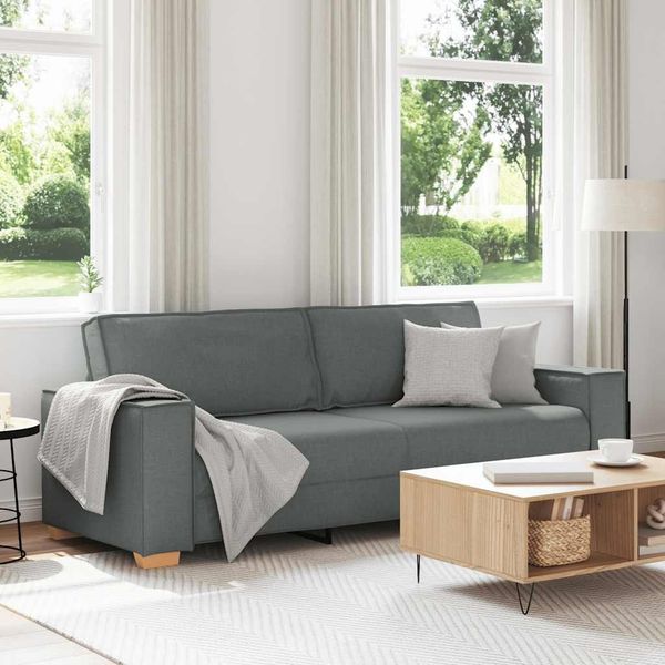 vidaXL 3-Sitzer-Sofa Dunkelgrau 220x78x84 cm Stoff 4104991