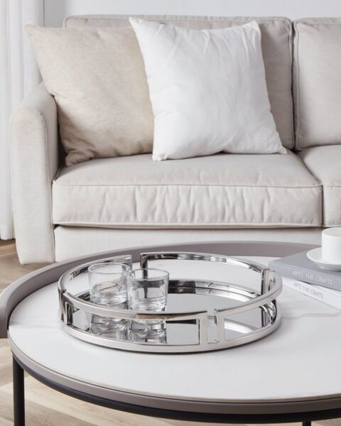 EGLO Living Tablett Savant, Tablett - H6,5 x Ø38 cm - chrom - zeitlos und elegant