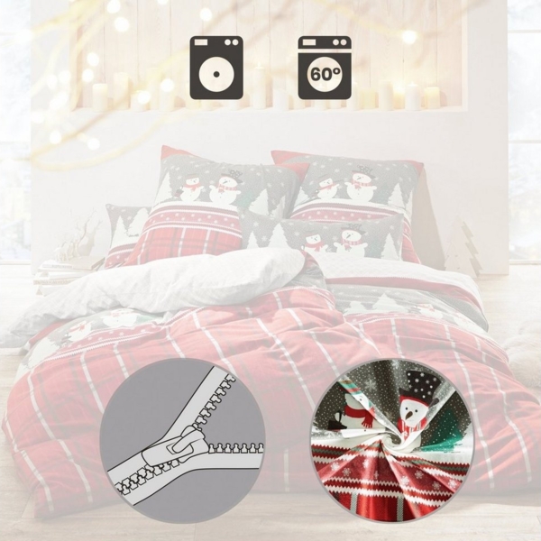 REDBEST Bettwäsche Bettwäsche, Biber, 2 teilig, Karo Bild 2