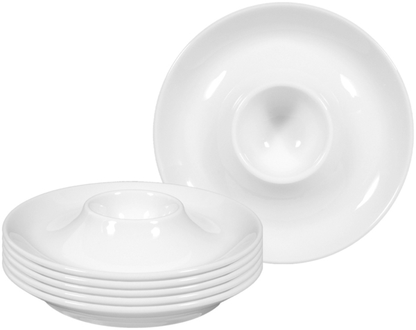 Seltmann Weiden Rondo/Liane Weiß Eierbecher mit Ablage 6er Set