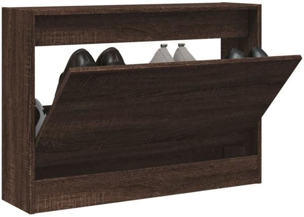 vidaXL Schuhschrank Braun Eichen-Optik 80x21x57 cm Holzwerkstoff 839916