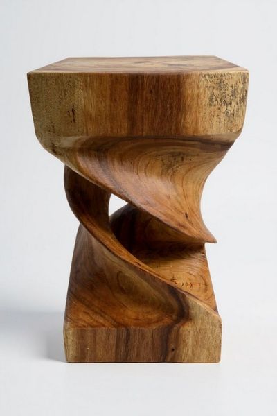 FaHome Beistelltisch Holz Beistelltisch - Holzhocker Couchtisch - Handgefertigt - Suarholz