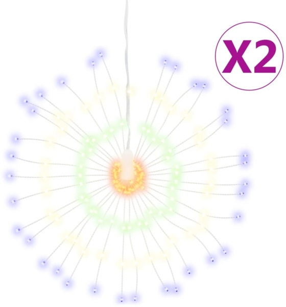vidaXL Weihnachtsbeleuchtungen Feuerwerk 2 Stk. 140 LEDs Mehrfarbig 3190516