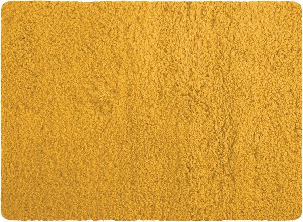 MSV Badteppich Badematte Badvorleger Duschvorleger Mikrofaser Hochflor flauschig 40x60 cm – Safran Gelb