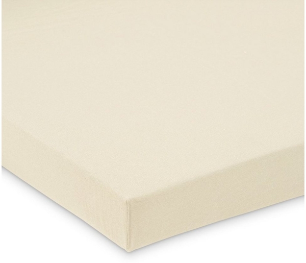 FabiMax Jersey Spannbettlaken für Laufgitter 100x100 cm, beige