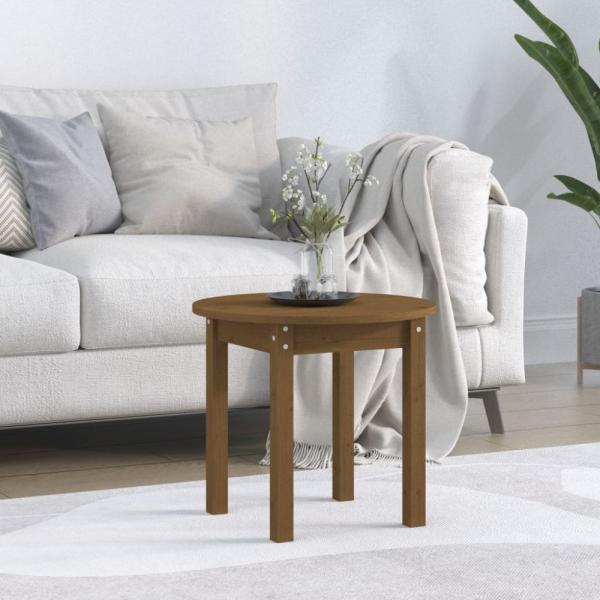 vidaXL Couchtisch Honigbraun Ø 45x40 cm Massivholz Kiefer 822335