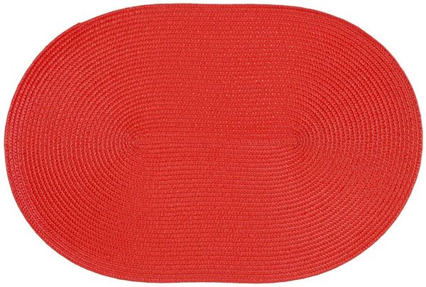 Haus und Deko Platzset Platzset oval ca. 45x30 cm Bast Optik Platzdeckchen Tischset geflochte, (1-St)