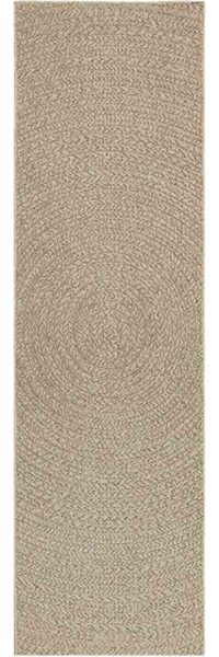 vidaXL Teppich ZIZUR Beige 80x250 cm Jute-Optik Indoor und Outdoor 4010404