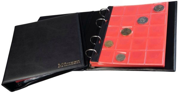 MC. Sammler Sammleretui MC. Sammler Münzalbum für 200 Stück 2 Euro Münzen, schwarz