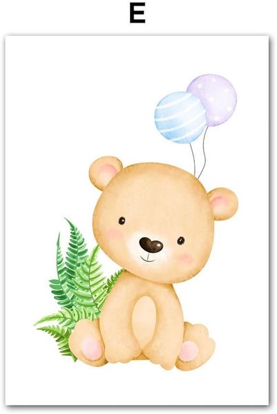 Poster Kinderzimmer Dschungel Tiere · Kinderzimmer Bilder · Wand Deko · Kunst Druck · Deko Print · ohne Rahmen - B / 60x90 cm Bild 7