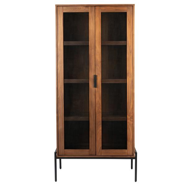 Schrank HARDY WALNUSS von ZUIVER Türen mit Mesh aus Metall